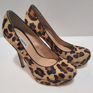 Steve Madden Bevv-L Leopard Print‎ Platform Heels Size 7.5